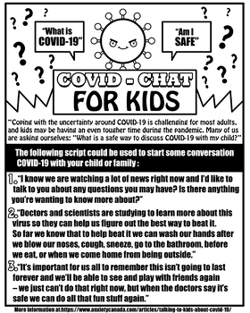 Preview of COVID-19 - Talking Points for Kids