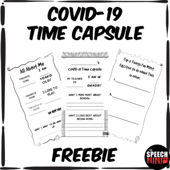 COVID-19 Time Capsule Freebie by The Speech Ninja | TPT