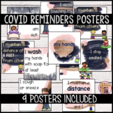 COVID REMINDERS SQUARE POSTERS FOR HEALTHY HABITS & SAFETY