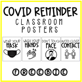 FREEBIE | COVID Reminder Classroom Posters | Classroom Decor