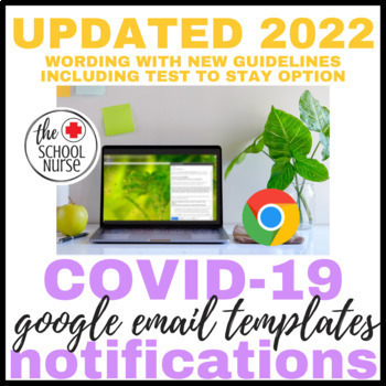 Preview of COVID - Symptoms, Testing & Results Email Notification Wording Bundle