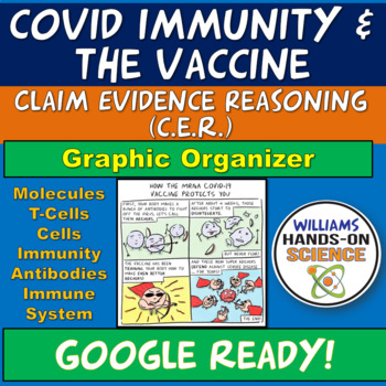 Preview of COVID Vaccine & Immunity NGSS Claim Evidence Reasoning CER Digital 