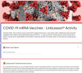 Preview of COVID mRNA Vaccine LinkLesson® - Online Blended Distance Remote Learning