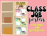 COW GIRLS AND BUTTERFLIES - Classroom Job Posters