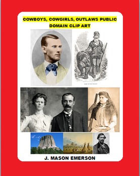 Preview of COWBOYS, COWGIRLS, OUTLAWS PUBLIC DOMAIN CLIP ART (208 images)