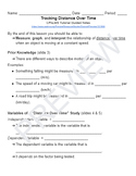 CPALMS Guided Notes - Tracking Distance Over Time SC.6.P.12.1