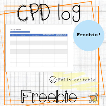 Preview of FREE | CPD log sheet | Speech and language therapy | Occupational therapy | SLT