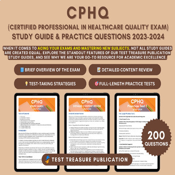 Preview of CPHQ Study Guide 2023-2024: Healthcare Quality Certification Exam Prep