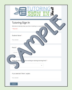 Preview of Tutoring Digital Sign-in