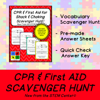 Preview of CPR & First AID Scavenger Hunt
