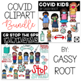 CR Covid Kids in Masks Stop the Spread Clipart Bundle