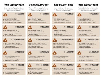 Preview of CRAAP Test Bookmarks