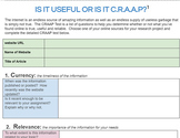 CRAAP editable handout for evaluating online sources - ful