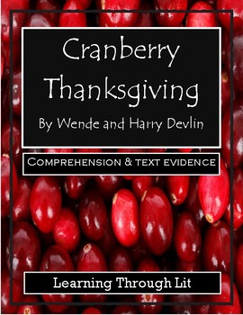 Preview of CRANBERRY THANKSGIVING Comprehension & Text Evidence DIGITAL & PRINTABLE