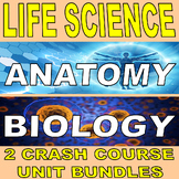 CRASH COURSE LIFE SCIENCE: 2 BUNDLE SET - ANATOMY / BIOLOG