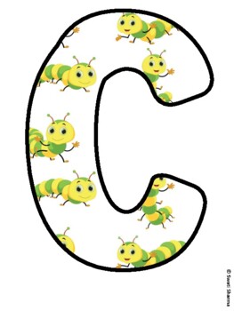 CRAWLING INTO SPRING! Caterpillar Bulletin Board Letters by Swati Sharma