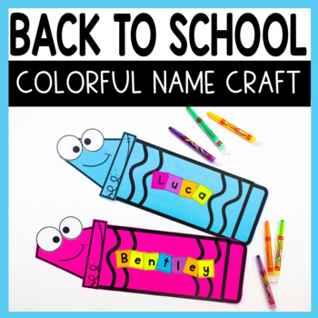 Crayon Box Name Craft, Back to School Craft