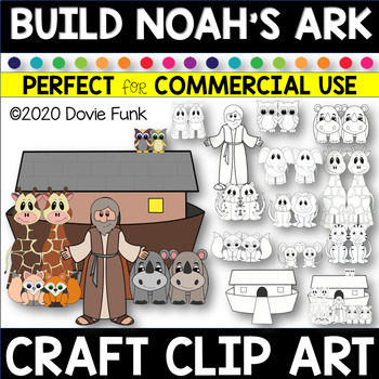 CREATE A CRAFT Clipart BUILD NOAH'S ARK by Dovie Funk | TPT