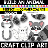 CREATE AN ANIMAL Craft Clipart RACCOON