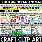 CREATE AN OCEAN ANIMAL Craft Clipart BUNDLE
