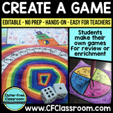 CREATE YOUR OWN BOARD GAME project blank game board template end of the year PBL