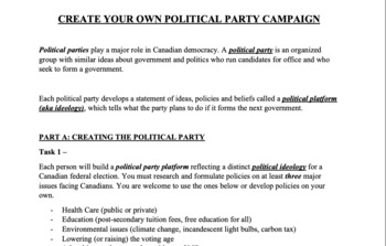 Preview of CREATE YOUR OWN CAMPAIGN
