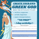 CREATE YOUR OWN GREEK GOD/GODDESS - No Prep 1 Day Creative