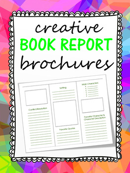 Preview of CREATIVE BOOK REPORT - BROCHURES!!!
