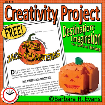Preview of CREATIVE THINKING PROJECT Halloween Activity Gifted and Talented Enrichment HOTS