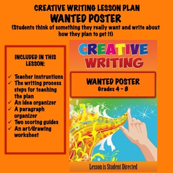 Preview of FREE Creative Writing Lesson Plan - WANTED POSTER