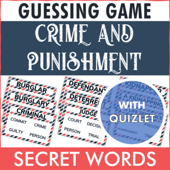 Preview of CRIME AND PUNISHMENT guessing game for ESL students