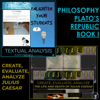 Preview of CRITICAL THINKING | JULIUS CAESAR and PLATO'S REPUBLIC BOOK I