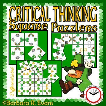 Preview of CRITICAL THINKING PUZZLES St. Patrick's Day Brain Teasers Logic GATE