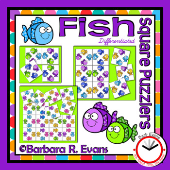 Preview of CRITICAL THINKING SQUARE PUZZLES Fish Brain Teasers GATE Problem Solving