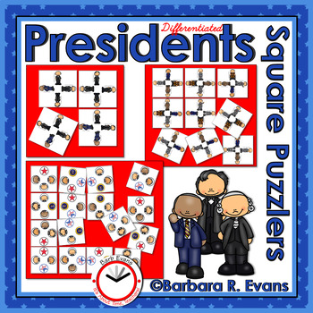 Preview of CRITICAL THINKING SQUARE PUZZLES Presidents Brain Teasers GATE Problem Solving