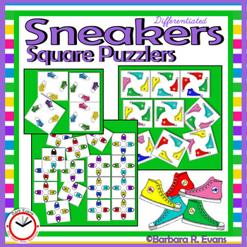 Preview of CRITICAL THINKING SQUARE PUZZLES Sneakers Brain Teasers GATE Problem Solving