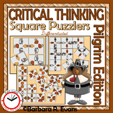 CRITICAL THINKING SQUARE PUZZLES Thanksgiving Activity Bra