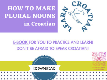 Preview of PLURAL NOUNS IN CROATIAN!