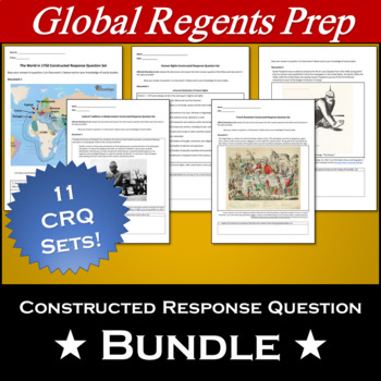 Preview of ★ CRQ Bundle ★ - 11 Constructed Response Question Sets - NYS Global Regents Prep