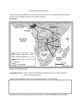 Preview of CRQ on the Bantu Migration--Remote Assessment and Learning in Global History