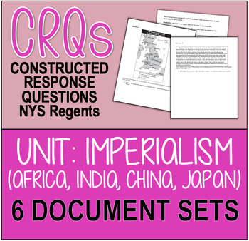 Preview of CRQs! New York Regents II: Imperialism