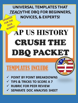 Preview of HOW to WRITE the DBQ Template & Analysis Sheet | APUSH