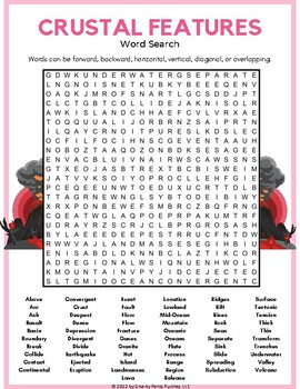 CRUSTAL FEATURES Word Search // 62 Hidden Words // STAAR Prep | TPT