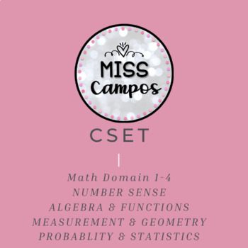 Preview of CSET- MATH DOMAIN 1-4