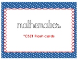 CSET Multiple Subject Math Flash Cards