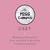 CSET- Reading Domain 2