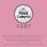 CSET STUDY GUIDE- HUMAN DEVELOPMENT DOMAIN 1-3