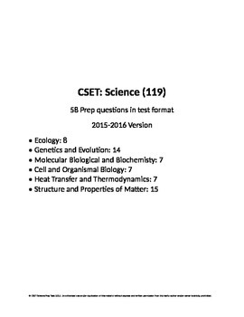 Preview of CSET Science 119 Practice Test