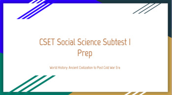 Preview of CSET Social Science Subtest 1 (World History)