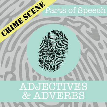 Preview of CSI: Adjectives & Adverbs Activity - Printable & Digital Review Game
